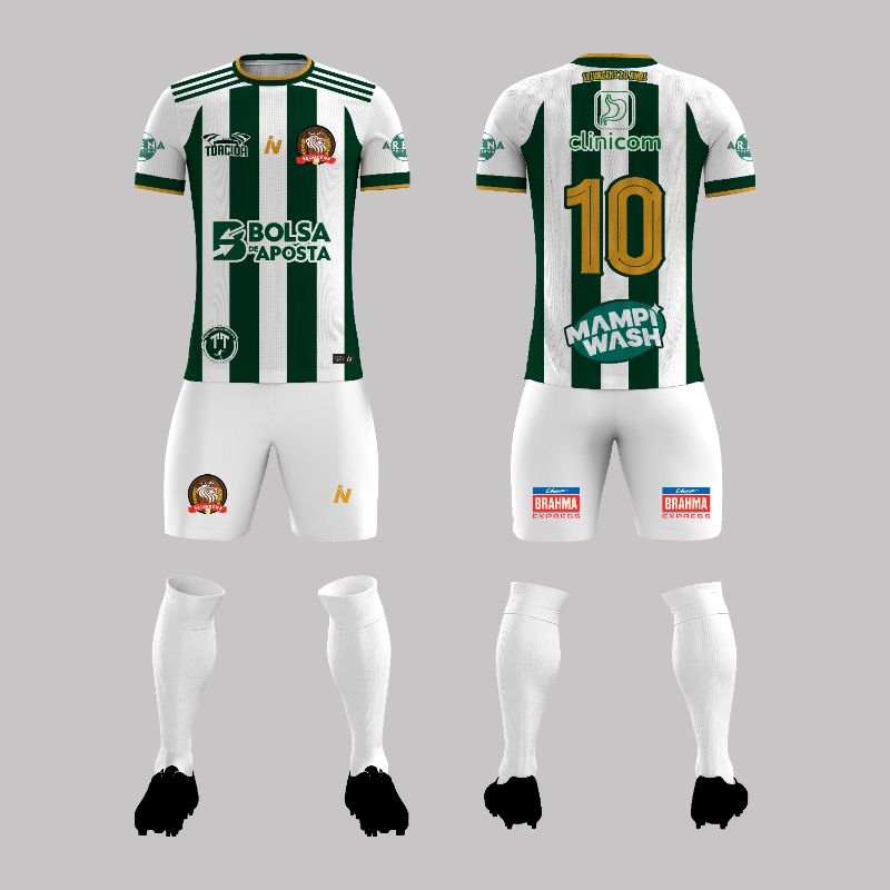 Design do uniforme Selvagens, frente e costas